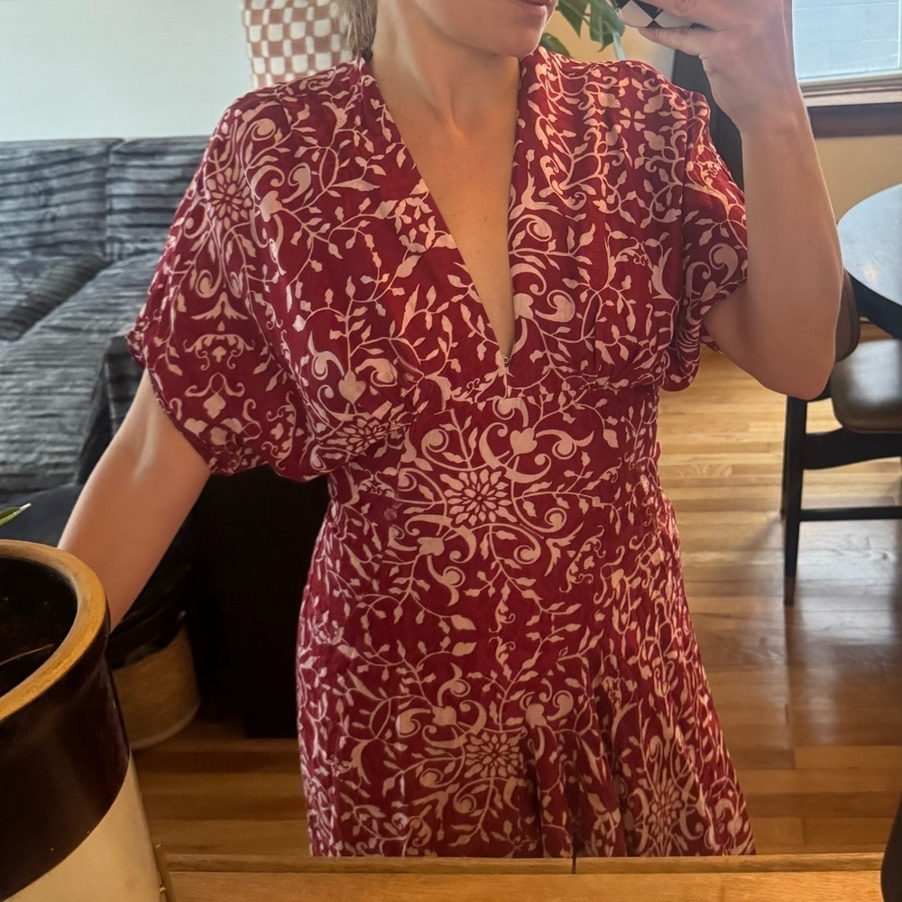 The Kooples Red Midi Dress - Picture 2 of 6